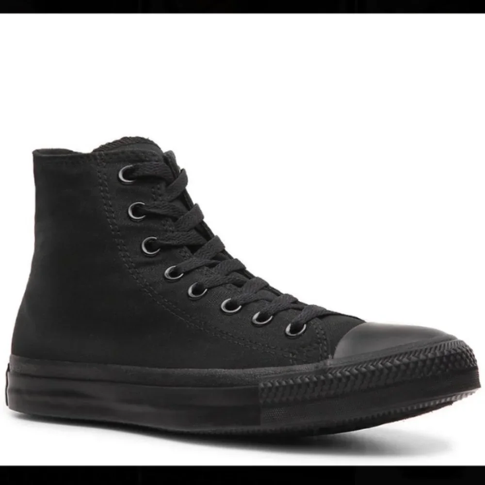 All Black Converse Chuck Taylor All Star High Tops - Picture 2 of 14